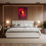 Outburst in elegant bedroom